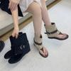 Botas de Moda 2025 Punta Abierta Estilo Herringman con Plataforma Botines Cinturón Hebilla Nuevas Llegadas Primavera Verano Botas para Pantalón Sandalias de Doble Uso