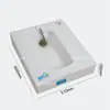 Inodoro de Sentadilla Ampliado de 15 cm con Bidé Integrado, Inodoro de Sentadilla con Sifón de Escritorio sin Excavación Anti-Olor