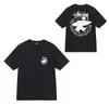 Marca de moda Dropshipping Camiseta de manga corta Estampado de dados Letra Estilo básico Desfile Pareja americana Viste Verano