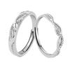 Anillos de Pareja Doble Serpiente para Mujeres y Hombres, un Par de Anillos de Pareja de Lujo Accesible de Nicho de Plata de Ley S925, Serpiente del Zodiaco