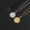 Transfronteiriça Nova Tendência Popular Marca Personalizada Aço Inoxidável Redondo Corrente de Suéter Pingente Joia Masculina Nicho Pingente Atacado