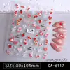 Calcomanía para Uñas Estéreo con Relieve de Flor Graffiti Estilo Japonés Lindo Calcomanía para Uñas Ins Infantil de Dibujos Animados Conejo Feliz DIY