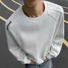 Moletom Americano Masculino Cleanfit Estéreo Alfaiataria Nova Coleção Primavera & Outono 2025 Pesado Desconstruído Solto Gola Redonda Camiseta