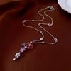 Collar con Colgante de Borla de Flor de Circonita, Cadena de Clavícula Nicho Fresca y Moderna, Joyería Versátil Elegante y de Alta Gama para Mujeres