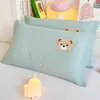 Funda de almohada infantil bordada de toalla de algodón 30X50 Algodón puro Funda de almohada para bebé individual 40X60 Funda de protector de almohada para estudiante
