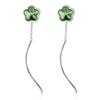 Pendientes de borlas de cristal sintético estilo coreano para mujer, bonitos pendientes con forma de ola, accesorios para las orejas