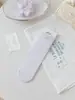 Meias de Cano Médio com Vibe Minimalista, Estilo Japonês, Primavera/Verão, Meias de Cano Médio Roxo com Urso e Flores, Estilo College, Alto Teor de Algodão