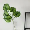 Simulación verde hojas de planta verde hojas de plátano color hoja de tortuga hojas de taro impresión 3D verde Mori hoja decorativa al por mayor
