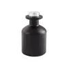 Botella de Aroma Negra de Vidrio Sin Fuego 130ml Rattan Flor Seca Volátil con Tapa Coche Hotel Hogar Perfume Botella Vacía