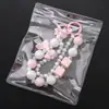 Bolsa Transparente Auto-Sellante de PVC con 26 Agujeros para Cintas, Bolsa de Plástico para Empaque de Joyería Hecha a Mano DIY, Bolsa Transparente, Bolsa de Plástico de Plástico