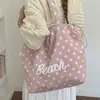 Ruien 2026 Bolso Nuevo Bolso Casual de Hombro Único Estilo Universitario para Mujer Viaje Diario Letra Versión Coreana Gran Capacidad