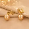 Pendientes Populares de Perla de Zirconio Completo Estilo Retro Nicho de Gama Alta Diseño de Corazón Pendientes Transfronterizos Nuevos para Mujer Venta al por Mayor