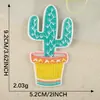 Nuevo Parche Insignia Bordado de Cactus de Planta Mancha de Pegamento Termofusible al por Mayor Accesorios DIY Parche de Tela Bordado