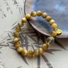 Joyería Xuanhua Pulsera de Piedra Ojo de Tigre Dorado Natural Nueva Pulsera de Cristal Blanco Chino Estilo Antiguo Guofeng Regalo para Mujeres