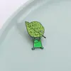 Broche Creativo Lindo Rana Verde Pequeña de Aliexpress Insignia de Accesorio de Hoja de Dibujos Animados Transfronteriza No Olvides Te Amo