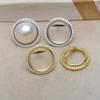 Pendientes Mabei Pendientes de plata S925 14.5mm Pendientes de lujo 4785 Accesorios DIY de perlas Soporte vacío
