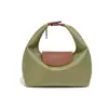 Nova Bolsa Térmica de Nylon para Lancheira, Simples, Fashion, Bolsa Casual tipo Sacola de Dumpling, Bolsa à Prova d'Água de Ombro ou Transversal, Bolsa com Tampa Flip-Top, Prática