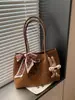 Bolso Tote Grande de Gamuza para Mujer 2025 Nuevo de Moda de Alta Gama Bolso de Hombro para Salir al Trabajo y Viajar