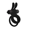Anillo Vibrador de Conejo Vibrador de Pene Masculino Anillo Vibrador de Silicona con Bloqueo de Semen Vibración Compartida en Pareja Juguetes Sexuales Eróticos Dropshipping