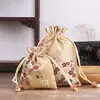 Bolsa de Tela de Satén de Seda, Bolsa para Dulces de Boda, Bolsa de Regalo, Bolsa de Cordón Tradicional de Flor de Ciruelo, Bolsa de Almacenamiento, Bolsa de Tela