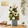 Decoración Navideña Coreana Ambiente de Cafetería Arreglo Nobelson Árbol de Navidad Pequeño Tipo Adornos de Escritorio Guirnalda Ratán