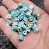 Contas Redondas de Turquesa Sintética, Contas de Ábaco com Fivela de Jade, Contas Espaçadoras, Contas Soltas de Jade, Contas Tubulares Retas de Bambu, Joias com Contas de Estilo Antigo