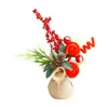 Adornos de lino para Navidad Adornos de escena navideña europea Decoraciones de árbol de Navidad con frutos rojos En stock