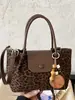 Bolsa Exclusiva Shuai Mijia Estampa de Leopardo de Nicho Nova Moda Outono 2026 Bolsa Transversal Feminina Pequena de Mão Tote