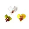 Novas Flores Artificiais de Orquídea Borboleta de 7cm para Decoração de Parede de Flores de Casamento, Materiais de Flores Artificiais para Buquês de Mão DIY, Presilhas de Cabelo e Cabeças de Flores Pequenas