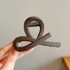 Pinza para el cabello de lujo de alta gama en color marrón, tamaño grande nuevo para cabello grueso, pinza de tiburón para recogidos en la parte posterior de la cabeza, accesorio para el cabello de uso diario