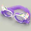 6609 Gafas de Natación de Silicona para Niños Gafas de Natación para Niños Gafas Lindas de Dibujos Animados En Caja con Tapones para los Oídos Protección Ocular