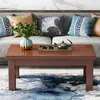 Mesa de Centro para Sala de Estar Madera Maciza Hogar Apartamento Pequeño Doble Capa de Almacenamiento Toda de Madera Maciza Nuevo Chino Mesa de Té Cañón Simple Moderno Madera Natural