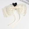 Moda Coreana Elegante Pinza de Agarre de Flor de Malla Pedrería de Alta Calidad Brillante Parte Trasera Clip de Tiburón Accesorios para el Cabello