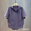 Conjunto de Roupa de Trabalho Americano Novo, Leve e Respirável, com Cordão, para o Verão, Conjunto de Duas Peças de Camiseta e Shorts Frescos e Confortáveis para Homens