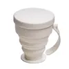 Taza de Agua Plegable con Asa Portátil para Viaje Taza de Silicona de Grado Alimenticio Camping al Aire Libre Taza para Cepillarse los Dientes y Enjuagarse la Boca con Tapa
