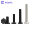 Tornillos de Cabeza Delgada Cm, Perfil Delgado, Cabeza Plana Grande, Tornillos de Cabeza Plana con Socket Hexagonal Negro, Cabeza Plana M2M3M4M5M6