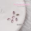 Joyería de diamantes para uñas rosas, súper destellos, corazón torcido, punta inferior, taladro, gran amor, cuadrado gordo, ángulo recto, forma de diamante pequeño, red, explosiones rojas