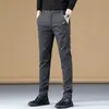 Pantalones casuales transfronterizos para hombre, nuevos pantalones negros de estilo coreano, versátiles de pierna recta, holgados de corte slim, pantalones de vestir, marca de moda
