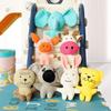 Venta al por mayor de fábrica mascota maíz terciopelo resistente a las mordeduras molares felpa auto-hi oso de peluche perro gato juguete sonoro suministros