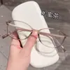 Nuevas Gafas Ovaladas Nerd de Armazón Grande de Moda de Danyang Wholesale para Mujer con un Toque de Alta Gama, Realzando la Piel Clara, Disponibles con Graduación