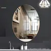 Pegatinas de Pared Espejo, Ovaladas Acrílicas Autoadhesivas de Uso Doméstico Espejos Decorativos de Alta Definición para Baño, Espejos Suaves Irrompibles