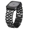 Fábrica para apple 10ª geração xiaoxiang moda metal couro pulseira iwatch9876 Corrente jeans se pulseira de pulso