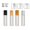 Frasco de Vidro Transparente com Rolha de Metal Marrom Azul Perfume Óleo Essencial Reembalagem Frasco Vazio Simples Pronto Frasco de Vidro com Rolha Transfronteiriço