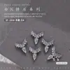 Joyería de circón para arte de uñas Arco de media luna francesa Diamante completo Amor Taladro en forma de V Circón plano Decoración tridimensional para uñas