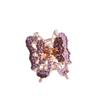 Mariposa Rompiendo Capullo Pinza para el Cabello con Lazo Adorno para la Cabeza Pinza Vintage con Pedrería Parte Trasera de la Cabeza Pinza de Nicho Accesorios para Cabello Mediano