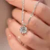 Colar de diamante de moissanita de imitação feminino verão 2024 nova chegada clavícula corrente leve luxo nicho alto grau elegante suave tudo combina