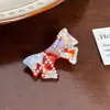 Clip de Goma Acrílica Coreana con Forma de Mariposa Tridimensional para Cola de Caballo Anillo para el Cabello con Diamantes para Todo Tipo de Peinado Pasador