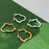 181/00 nicho 2022 nuevos aretes geométricos de amor hebilla de oreja de personalidad cobre chapado en oro de 18 quilates joyería de oreja E15/5