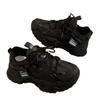 Tênis Daddy Pretos para Mulheres Ins Trbottomy Primavera & Outono Novo Versátil 2024 Popular Solado Grosso Malha Respirável Casual Sapatos Esportivos