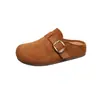 Mules slip-on estilo Birkenstock com aumento de altura interna, chinelos novos de verão com sola grossa e bico fechado para uso externo, sapatos Birkenstock femininos